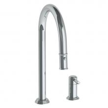 Watermark 321-7.1.3PG2-S1AV-SBZ - Deck Mounted 2 Hole Gooseneck Kitchen Faucet with Pull Down Spray