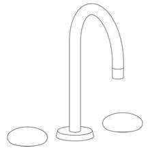 Watermark 36-2-HL-PC - Deck Mounted 3 Hole Gooseneck Lavatory Set