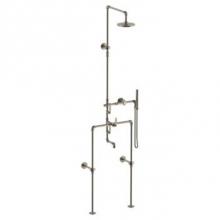Watermark 38-3.91FLT.1-EV4-PC - Floor Mounted Exposed Thermostatic Tub/ Shower With Hand Shower Set And Diverter