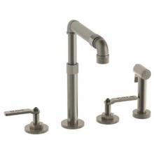 Watermark 38-7.1-EV4- UPB - Deck Mounted 4 Hole Telescopic Kitchen Set - Includes Side Spray