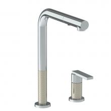 Watermark 71-7.1.3P1-LLO6V-PC - Deck Mounted 2 Hole Square Top Kitchen Faucet with Pull Out Spray