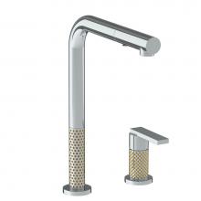 Watermark 71-7.1.3P1-LLP5V-PC - Deck Mounted 2 Hole Square Top Kitchen Faucet with Pull Out Spray