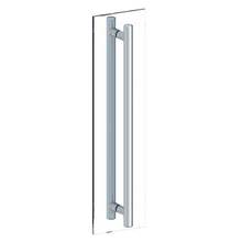 Watermark GB21-DDP-PC - Titanium 12'' Double shower door pull/ glass mount towel bar