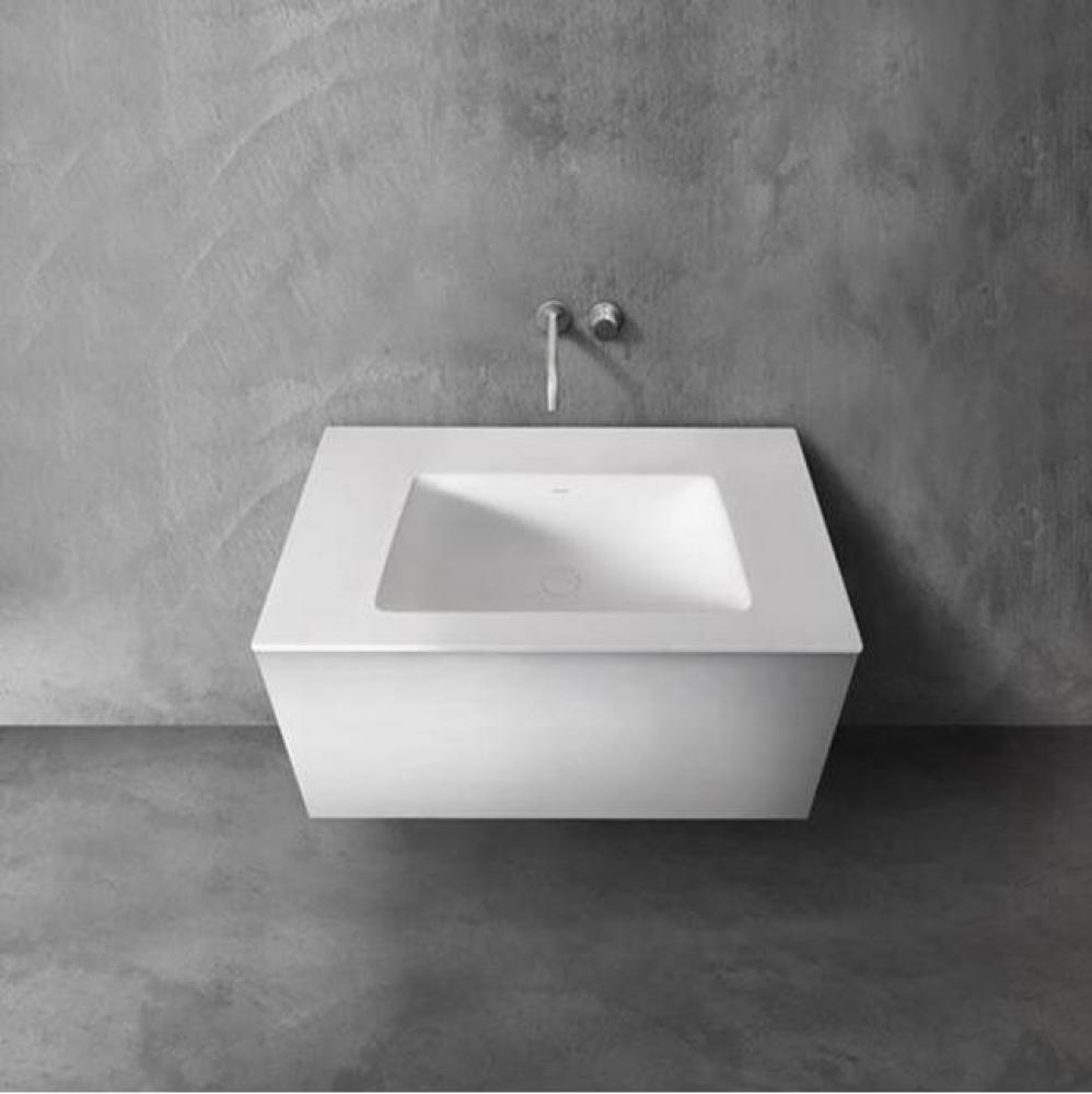 series 900 blu•stone™ integrated basin vanity top, 1/2'' thick; 35 3/4''W