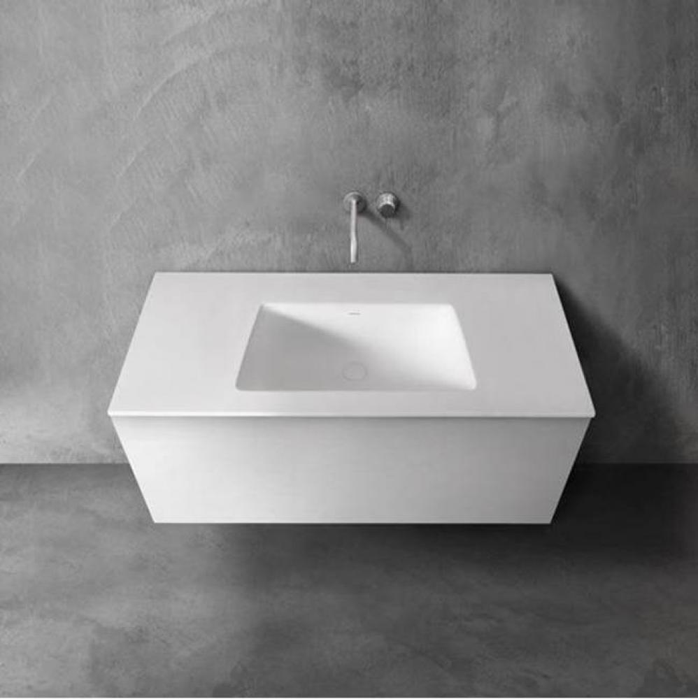 series 1200 blu•stone™ integrated basin vanity top, 1/2'' thick; 47 1/2''W