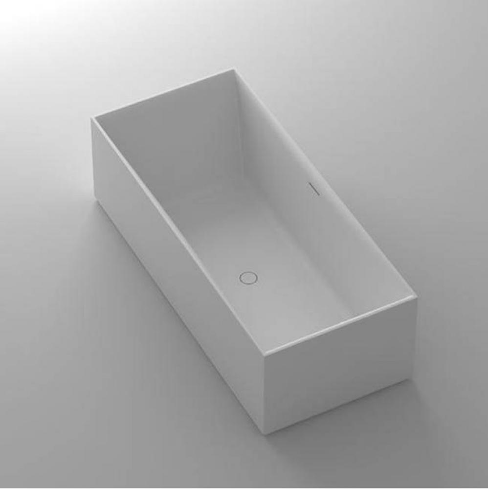 metrix•6 blu•stone™ freestanding or alcove rect. tub; 71''L x 31 1/2''W