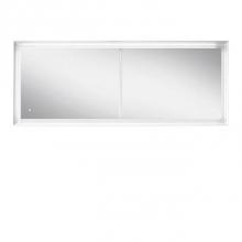 Blu Bathworks F45M1-1800-02 - 45-Degree & Fenix collection 1800 mirror w/LED lighting; 71''W x 27 1/2''H