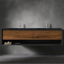 Blu Bathworks FXV2-1800-04M - 45-Degree Fenix 1800 UP V2, wall vanity; 71''W x 20 1/2''H x 20 7/8'&apos