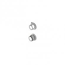 Blu Bathworks QSC-1248-AS - Source Ø43 2 handle w round esc. thermo trim set w knurled thermo handle-for QRI-0922+QRI-093