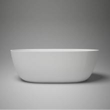 Blu Bathworks BT0305N15-01M - Azure 3 Blu Stone™ Freestanding Oval Bathtub, White Matte; 59'' L X 27 1/2''
