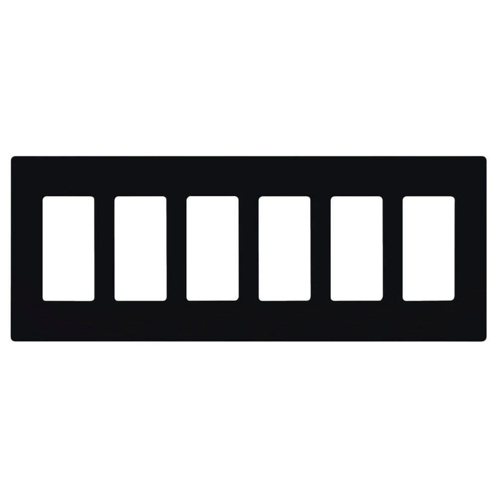 CLARO WALLPLATE 6 GNG BLACK