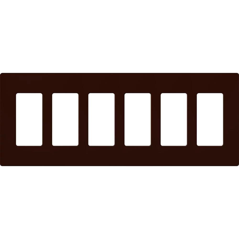 CLARO WALLPLATE 6 GNG BROWN