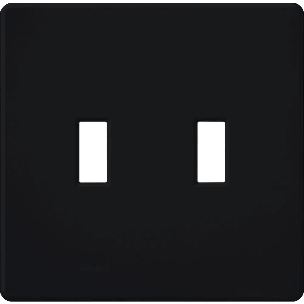 FASSADA WALLPLATE, 2-GANG, BLACK