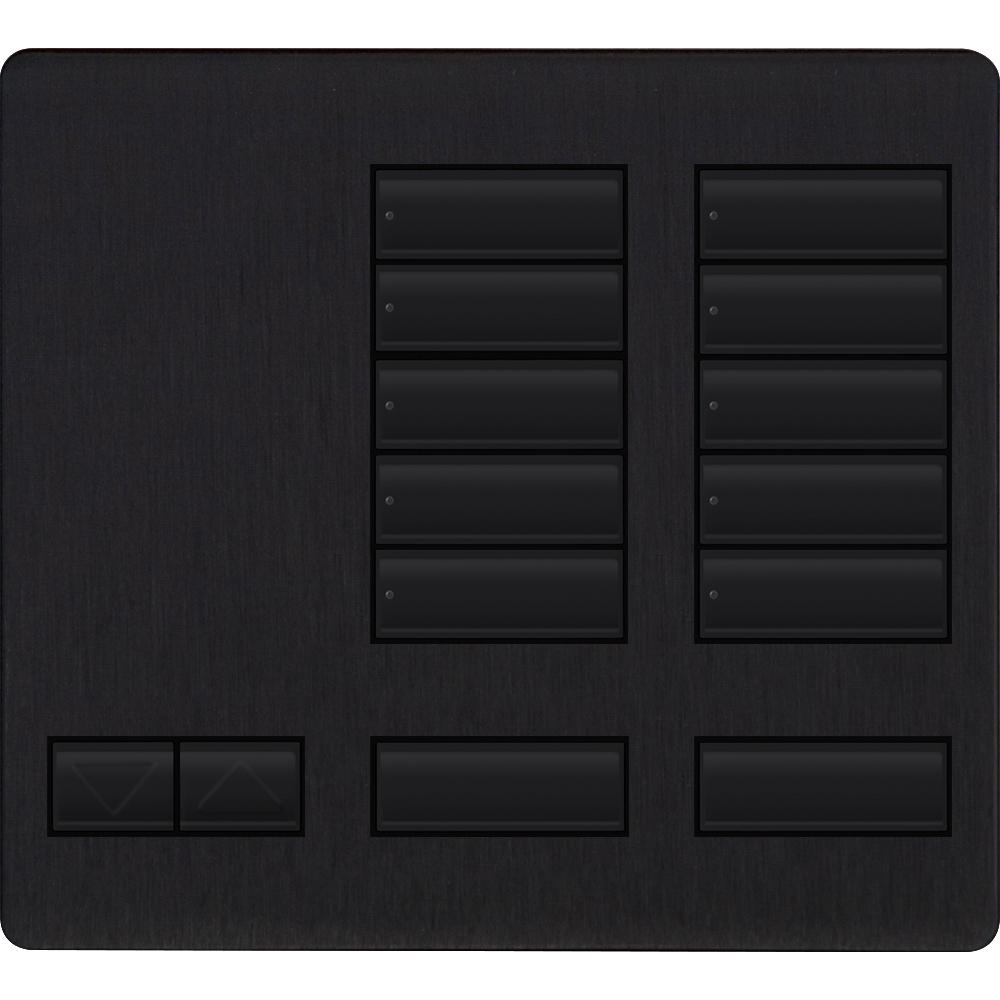 LARGE 10 BUTTON FACEPLATE KIT BLA