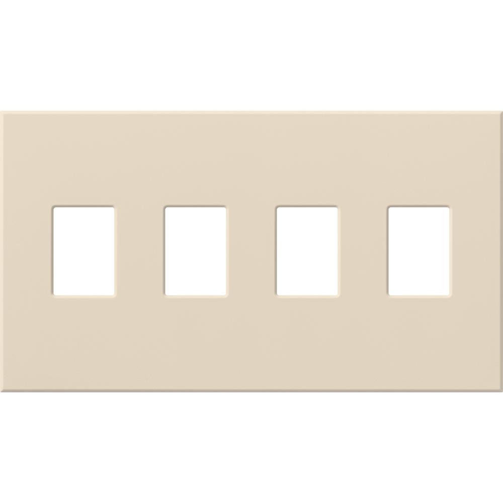 VAREO WALLPLATE 4GNG LIGHT ALMOND