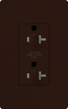 Lutron Electronics CAR-20-DDTR-BR-C - CLARO 20A TPR RSIST DUAL DIM RCPT BR CSA