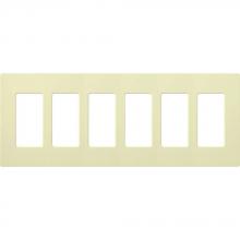 Lutron Electronics CW-6-AL - CLARO WALLPLATE 6 GNG ALMOND