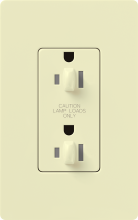 Lutron Electronics NTR-20-DDTR-AL - NOVAT 20 A TMPR RESIST DUAL DIM RECPT AL