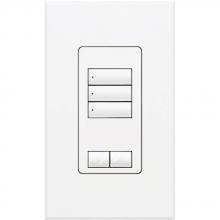 Lutron Electronics QSWS2-3BRLI-WH - QSWS2 WALLSTN 3BRL INS WH