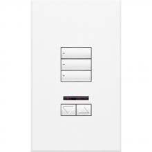Lutron Electronics QSWS2-3BRLIRN-WH - QSWS2 WALLSTN 3BRLIR N/INS WH