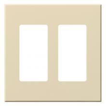 Lutron Electronics VWP-2R-BE - VAREO WALLPLATE 2GNG RECEPT BE