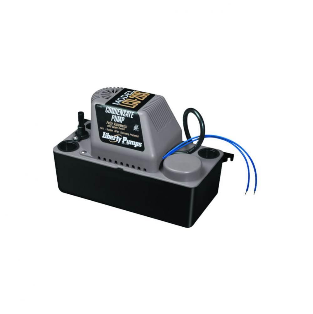 Condensate Pump, 230V automatic with safety switch, 20' max head with 20' tubing kit