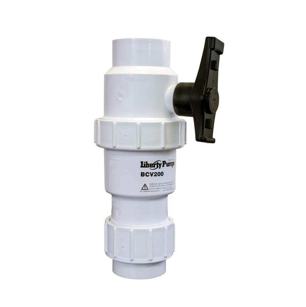 Ball / Check valve, 2'' HD, PVC with union