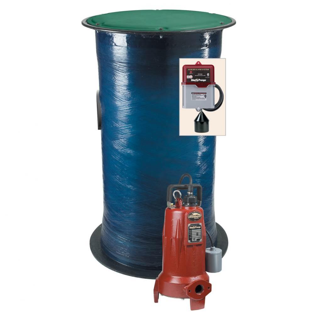 Residential Economy Grinder Package, unassembled, 24'' x 48'' basin, LSG202A G