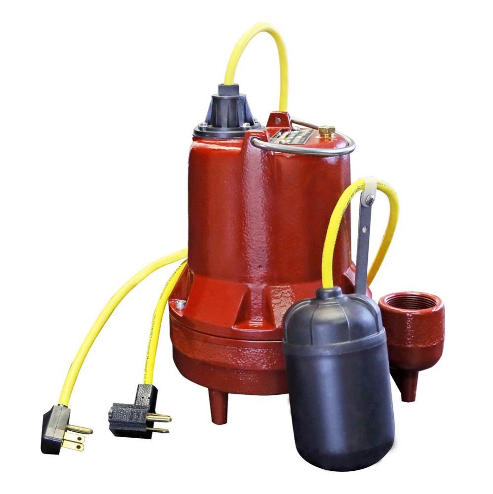4/10 hp, Submersible High Temp Sump Pump, 1 PH, 115V, 25' Cord, 1-1/2'' Discharge,