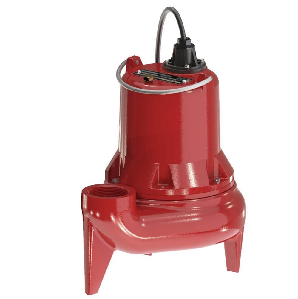 4/10 HP, Sewage Pump, 1 PH, 115V, 25' Cold Cord, 2'' Discharge, Manual