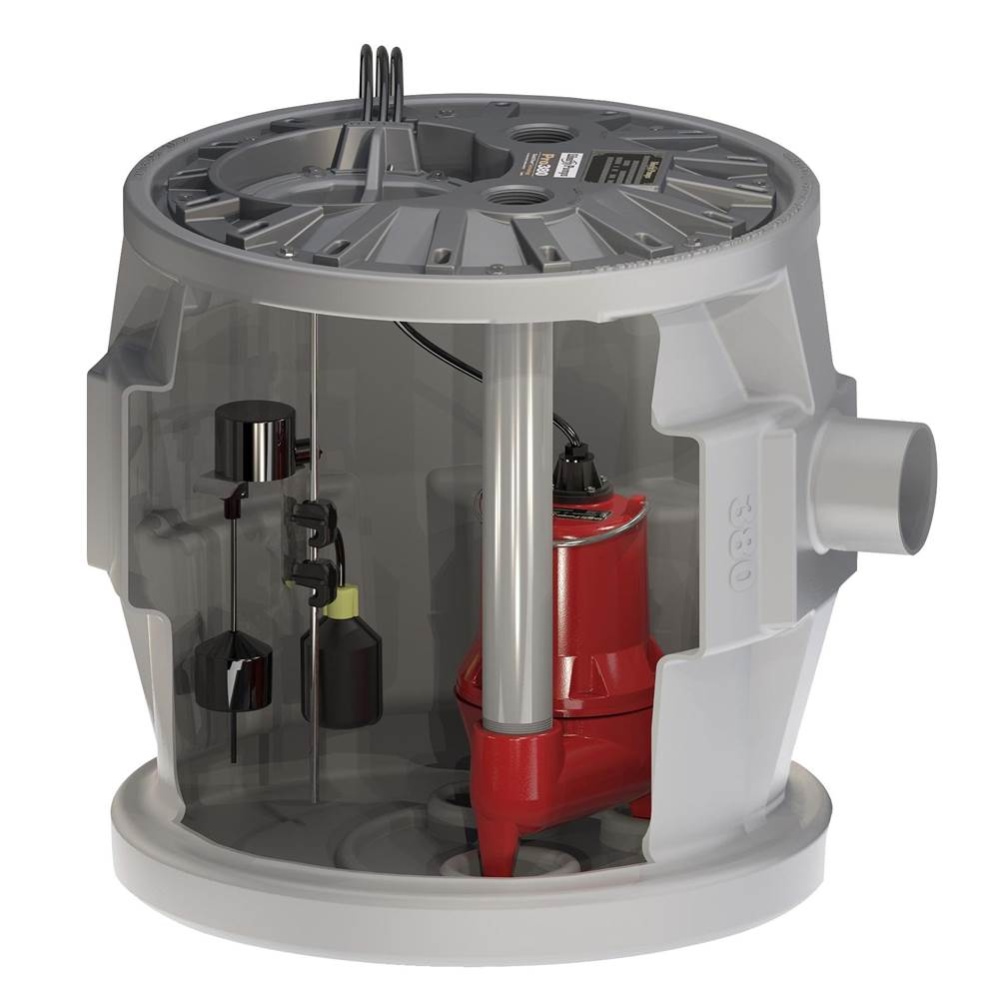 1/2 hp, Simplex Sewage Package, 1 PH, 115V, 2'' Discharge, Vertical float, 10' cord