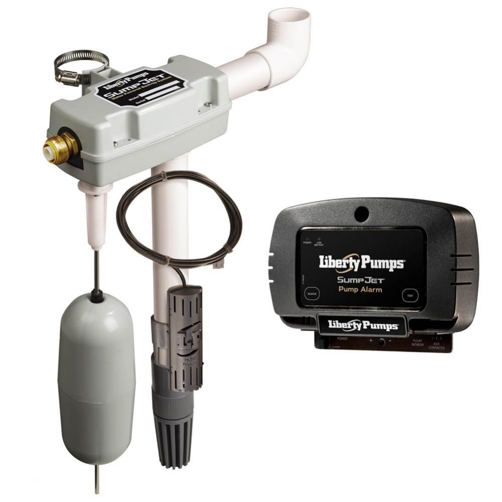 SumpJet water powered back-up emergency Effluent Sump Pump with alarm
