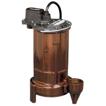 Liberty Pumps 291-06 - 3/4 hp, Submersible Effluent Sump Pump, 1PH, 115V, Cast iron, wide angle float switch, 6' cor