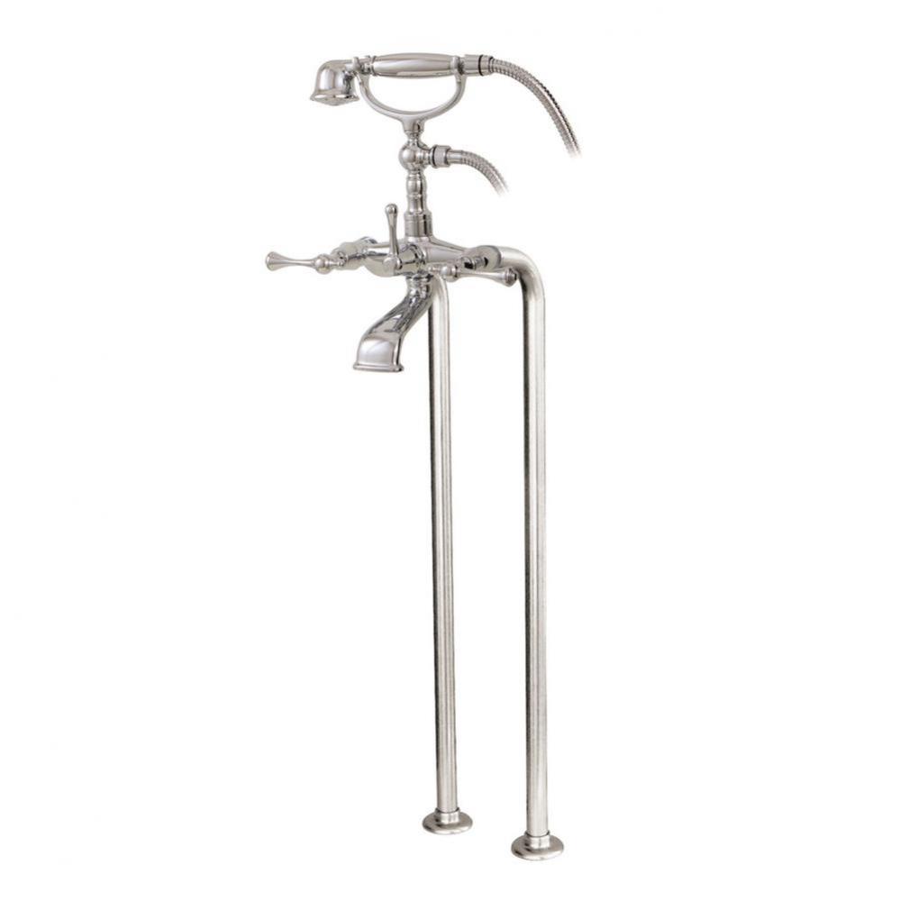 7386 Regency Cradle Tub Filler With Handshower  & Floor Risers
