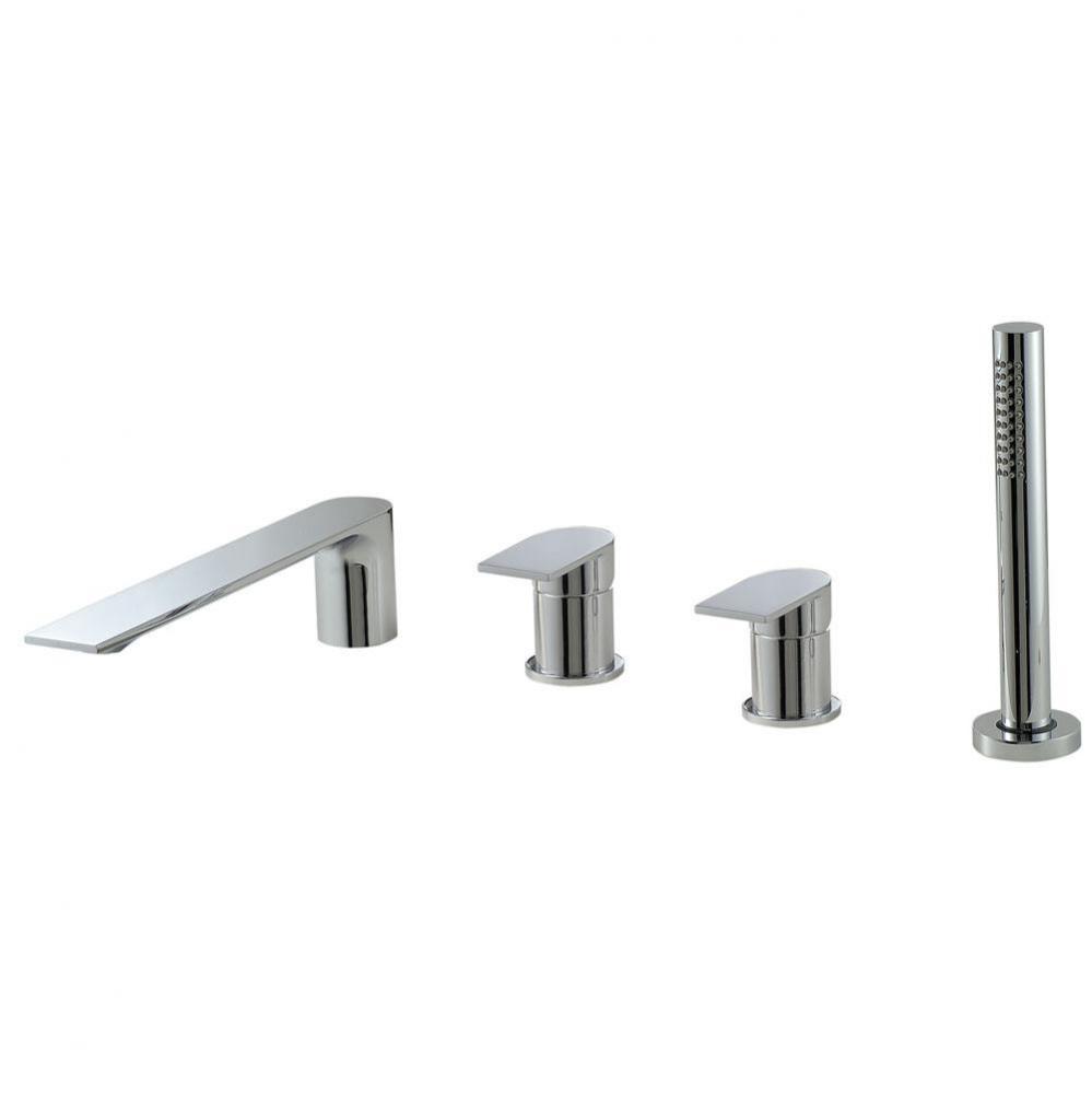 92017 Alpha Deckmount Tub Filler 2 Mixers