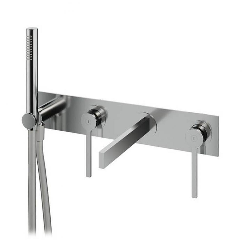 51N04 Time Wallmount Tub Filler With Handshower