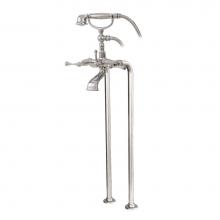 Aquabrass ABFB07386PC - 7386 Regency Cradle Tub Filler With Handshower  & Floor Risers