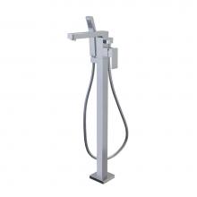 Aquabrass ABFB86N85PC - 86N85 Madison Floormount Tub Filler With Handshower