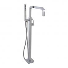 Aquabrass ABFBX76N95PC - X76N95 Xsquare Floormount Tub Filler - Trim Only
