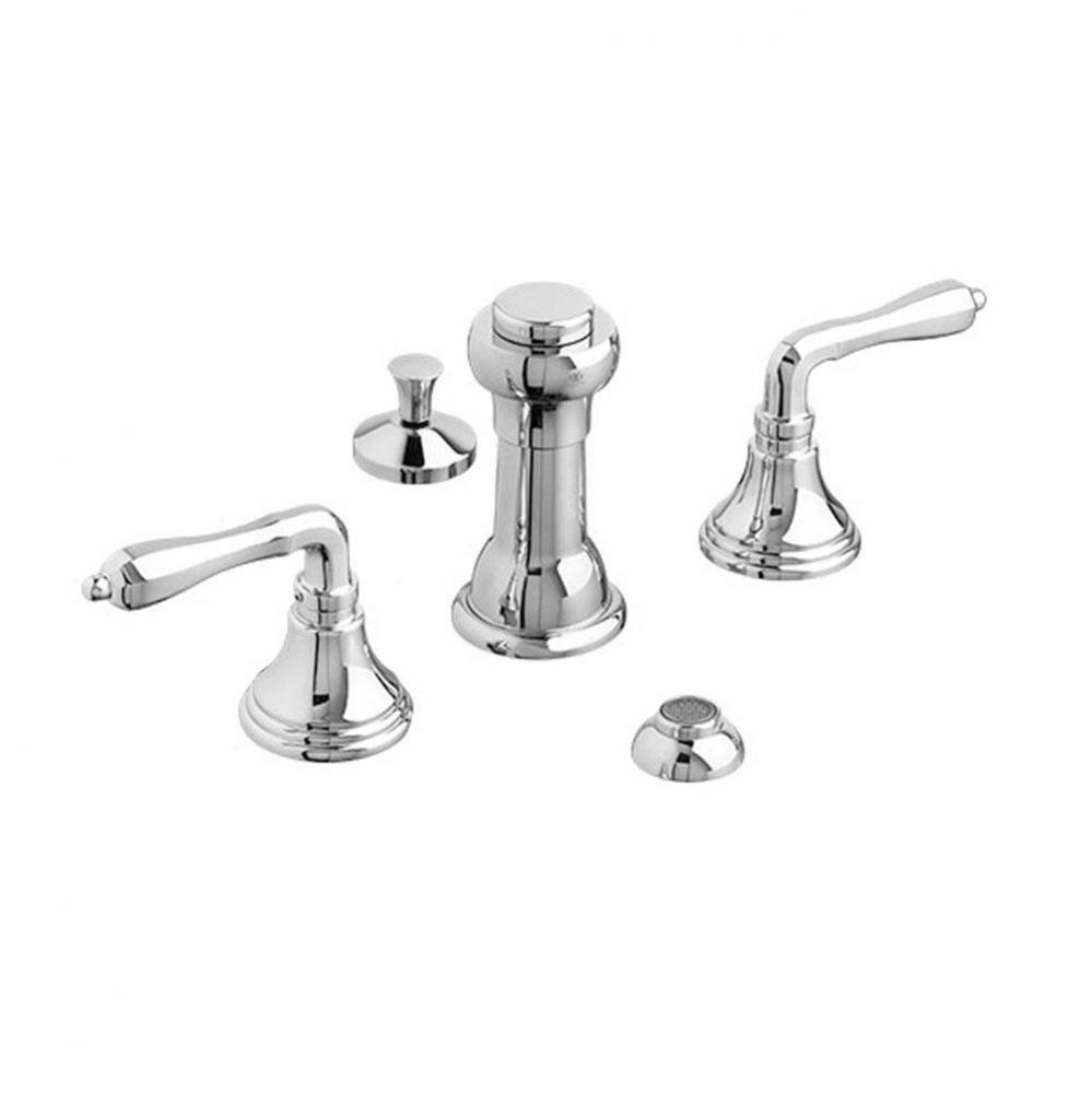 Ashbee Lever 3 Hole Bidet-Pn