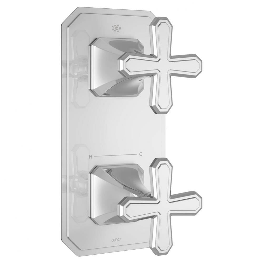 Belshire 2-Handle Thermostatic Valve Trim Only with Cross Handles