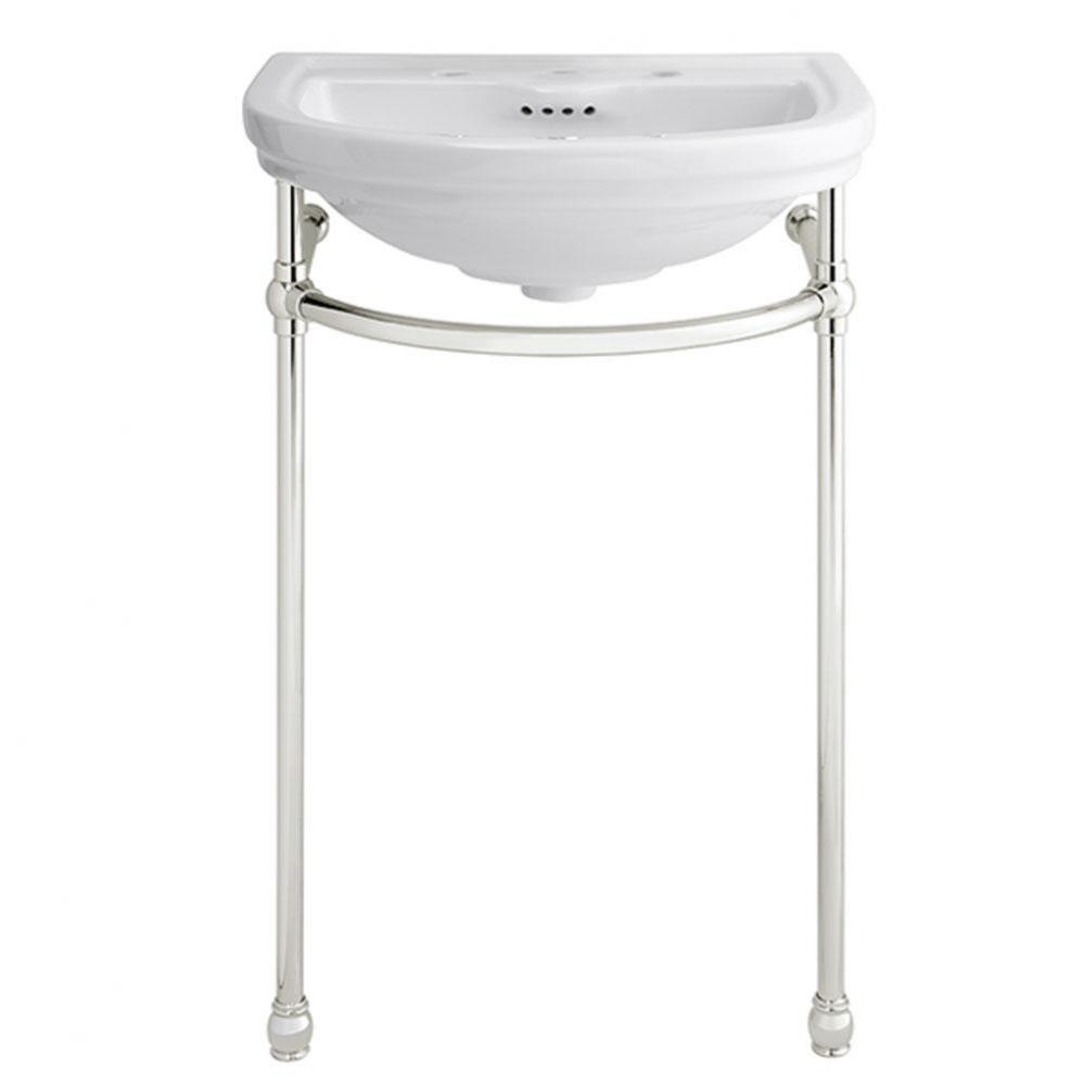 St. George® 24 in. Console Bathroom Sink, 3 Hole with Console Leg