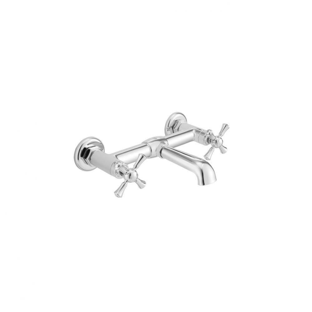 Oak Hill® 2-Handle Wall Mount Bathroom Faucet with Cross Handles