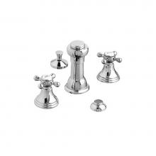 DXV D35101334.150 - Ashbee Cross 3 Hole Bidet-Pn