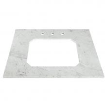 DXV D19090003.550 - Belshire® 30 in. Carrara Marble Vanity Top, 3 Hole