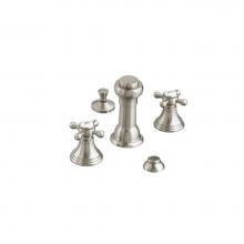 DXV D35101334.144 - Ashbee Cross 3 Hole Bidet-Bn