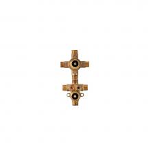 DXV D35005523.191 - 2-Handle Thermostatic Rough Valve with 3-Way Diverter Non-Shared Functions