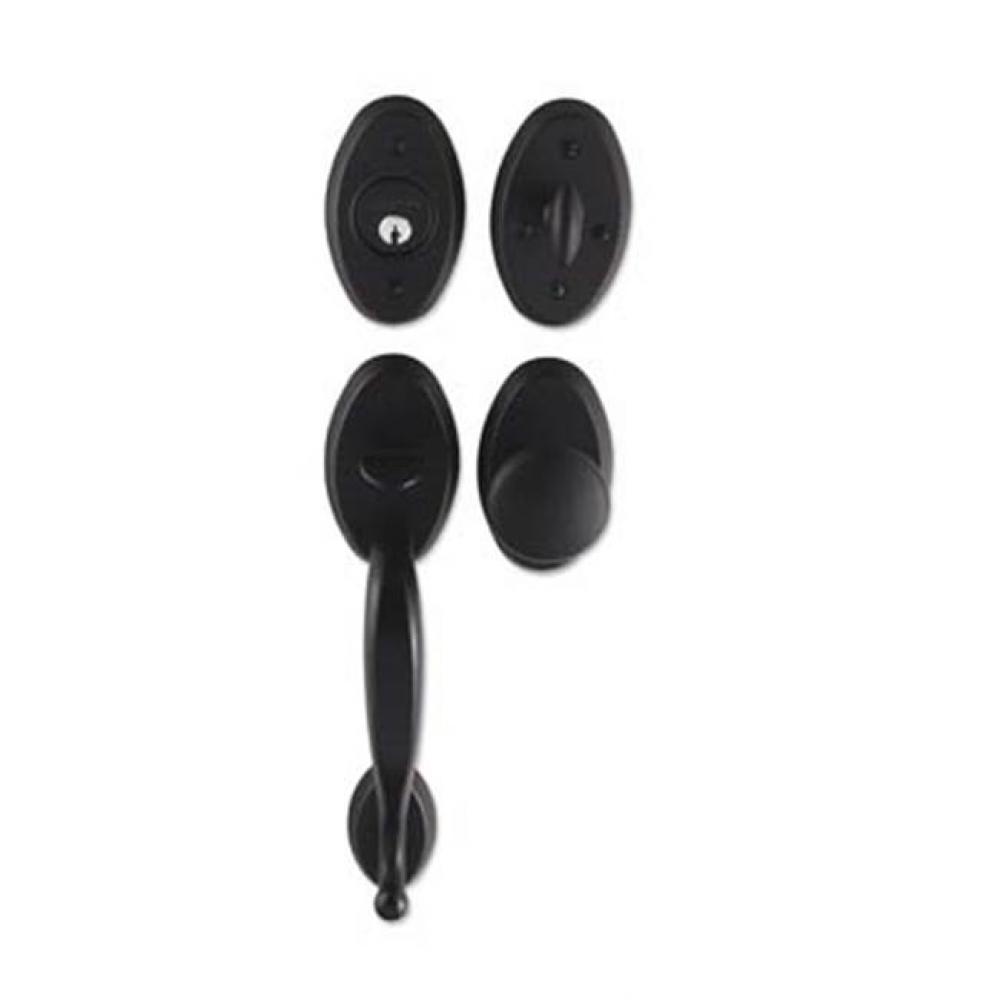 Tubular Entrance Handle Set - Complete single cylinder set for 1 3/4''