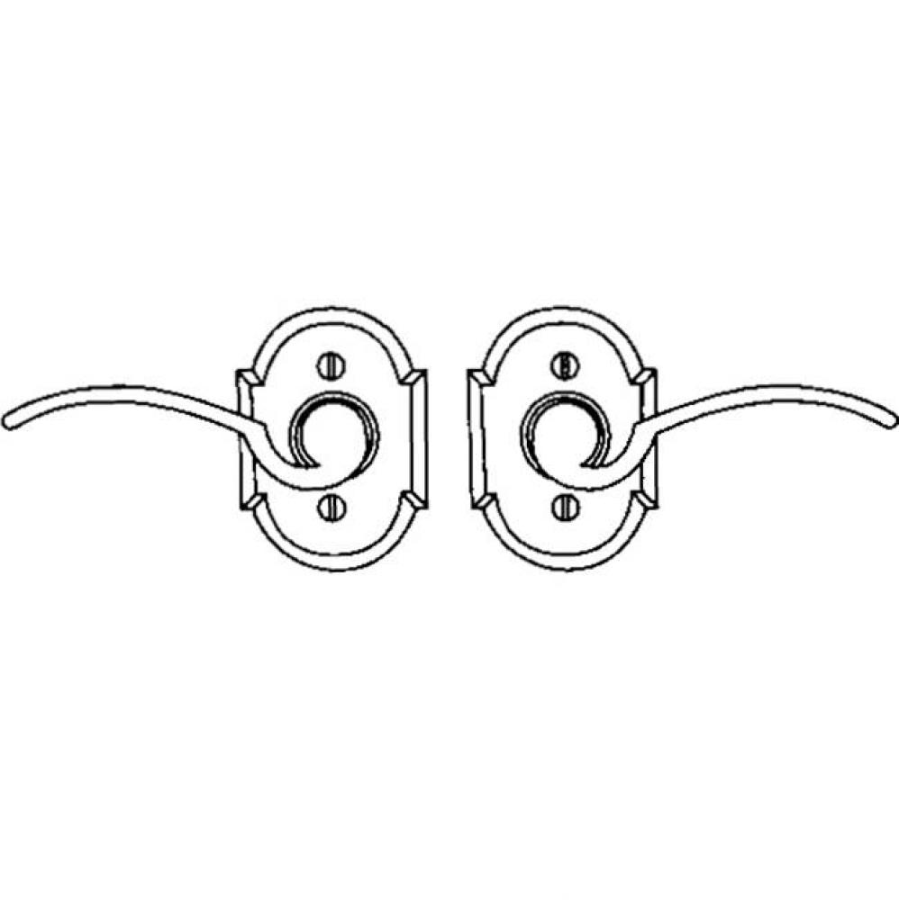 Lever set on rosette - Complete single dummy