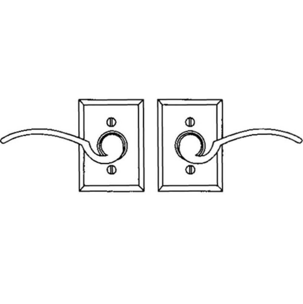 Lever set on rosette - Complete single dummy